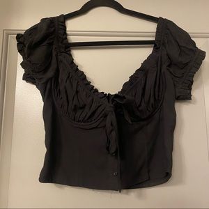 Pacsun Black Bustier Crop Top